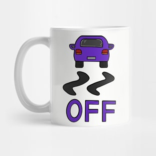 Pixelated Purple Car Mug